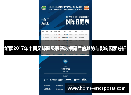 解读2017年中国足球超级联赛数据背后的趋势与影响因素分析 解读2017年中国足球超级联赛数据背后的趋势与影响因素分析